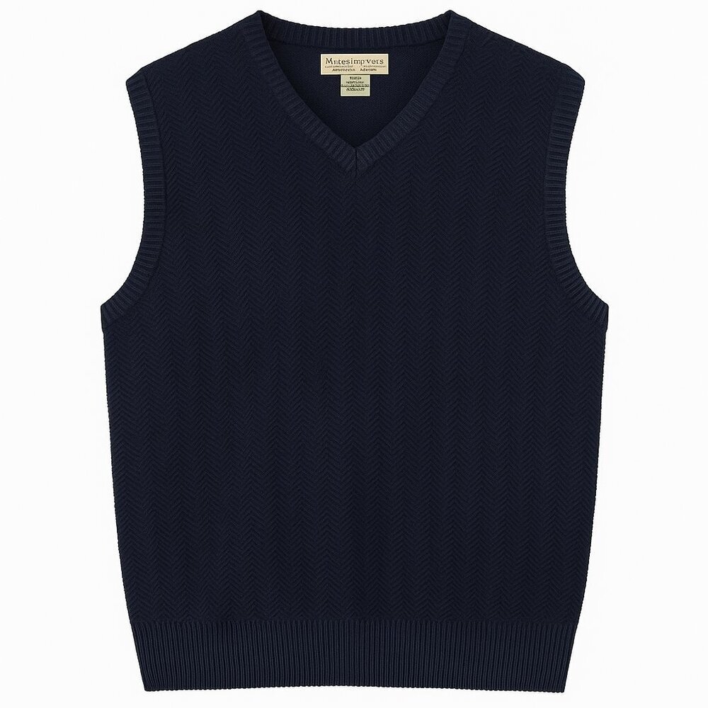 Munsingwear Golf Navy Knit Sweater Vest | Size XL | Made in Korea